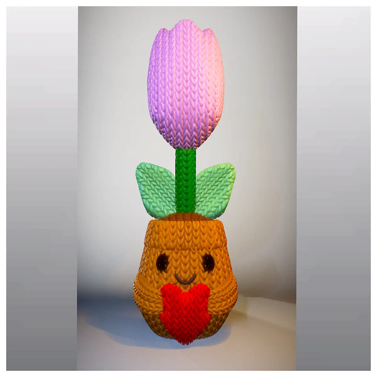 knitted tulip plush toy soft stuffed animal kids home decor nursery