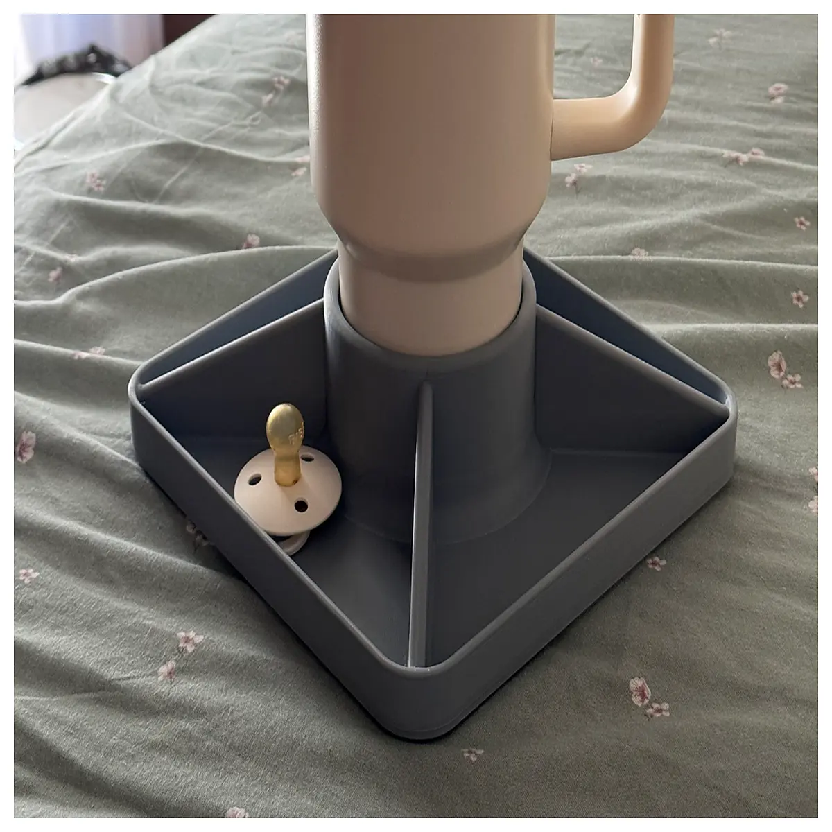 tumbler cup holder for nightstand bedside organizer with charging port large capacity mug rack for home office desk accessories