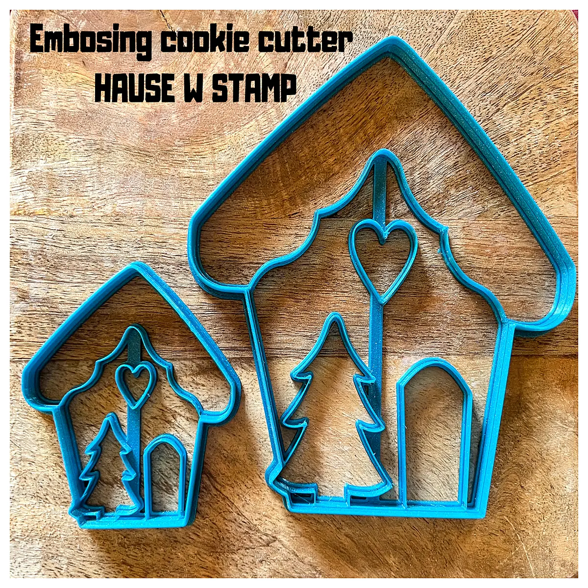embossing cookie cutter stamp tree design pastry baking tools