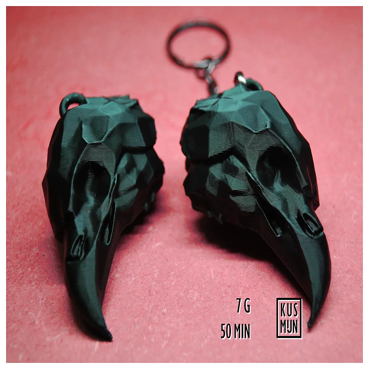 gothic polyhedron raven pendant necklace silver black crystal geometric bird charm for men women alternative jewelry