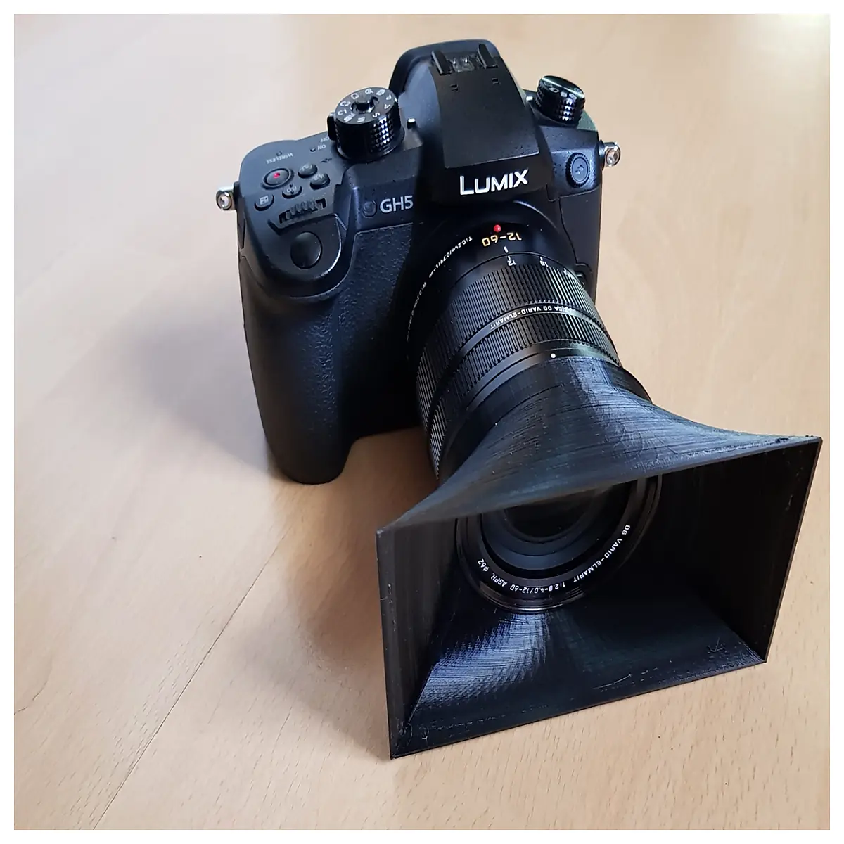 gh5 lens hood 12 60mm sunshade cap reverse mount accessory