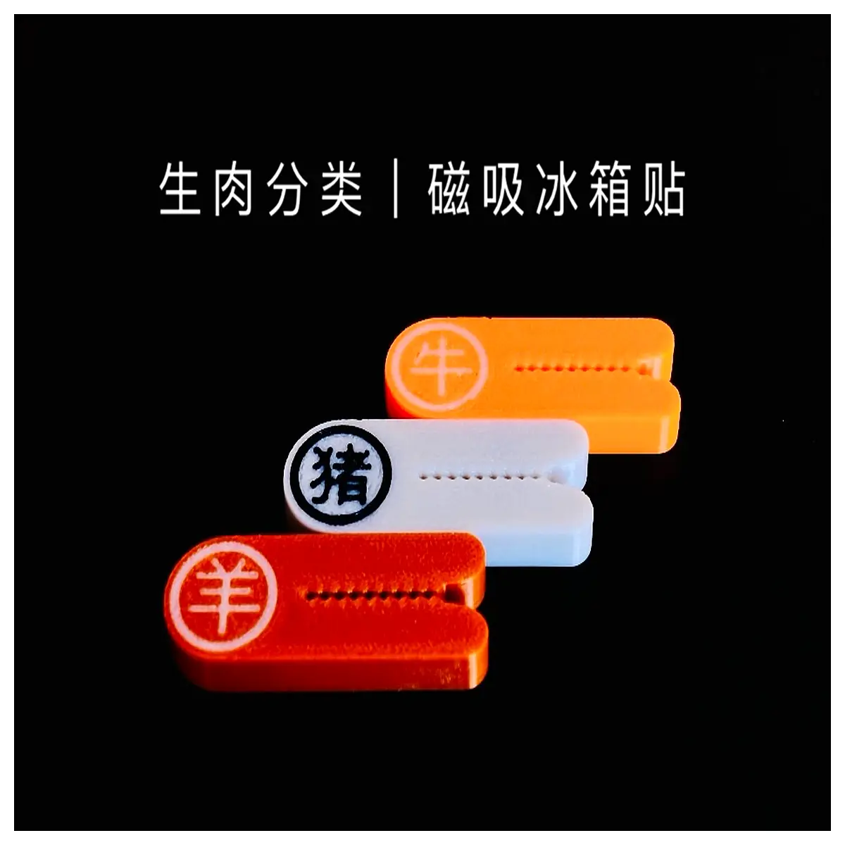 magnetic fridge date labels for meat chicken beef pork freezer organization markers