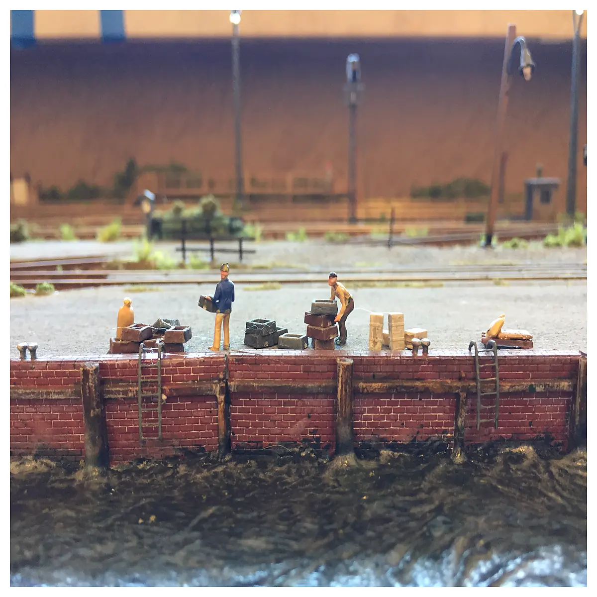 ho scale n gauge railway dock crane track train layout accessories