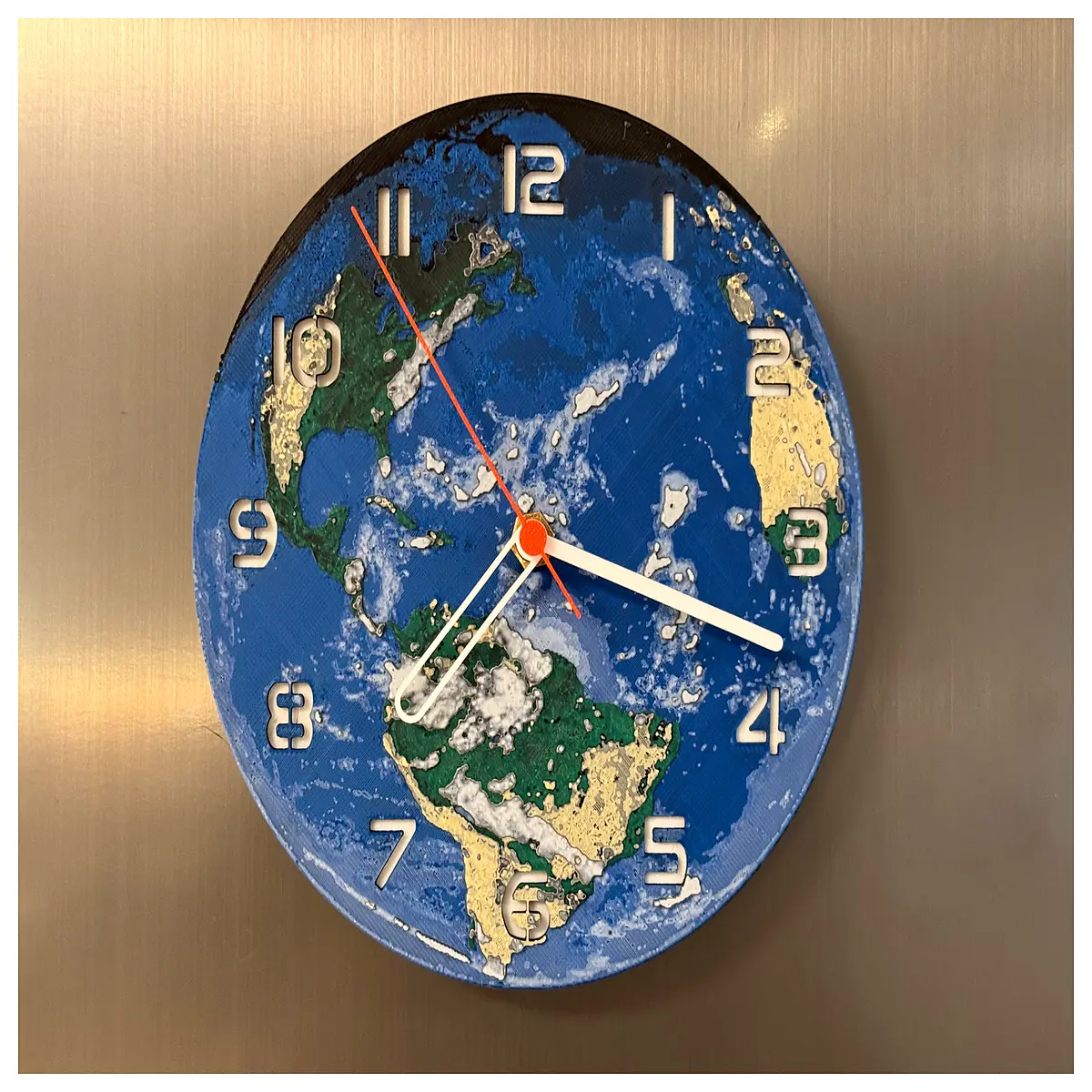wall mounted globe clock for office desktop educational map timer modern home decor wall art with timepiece