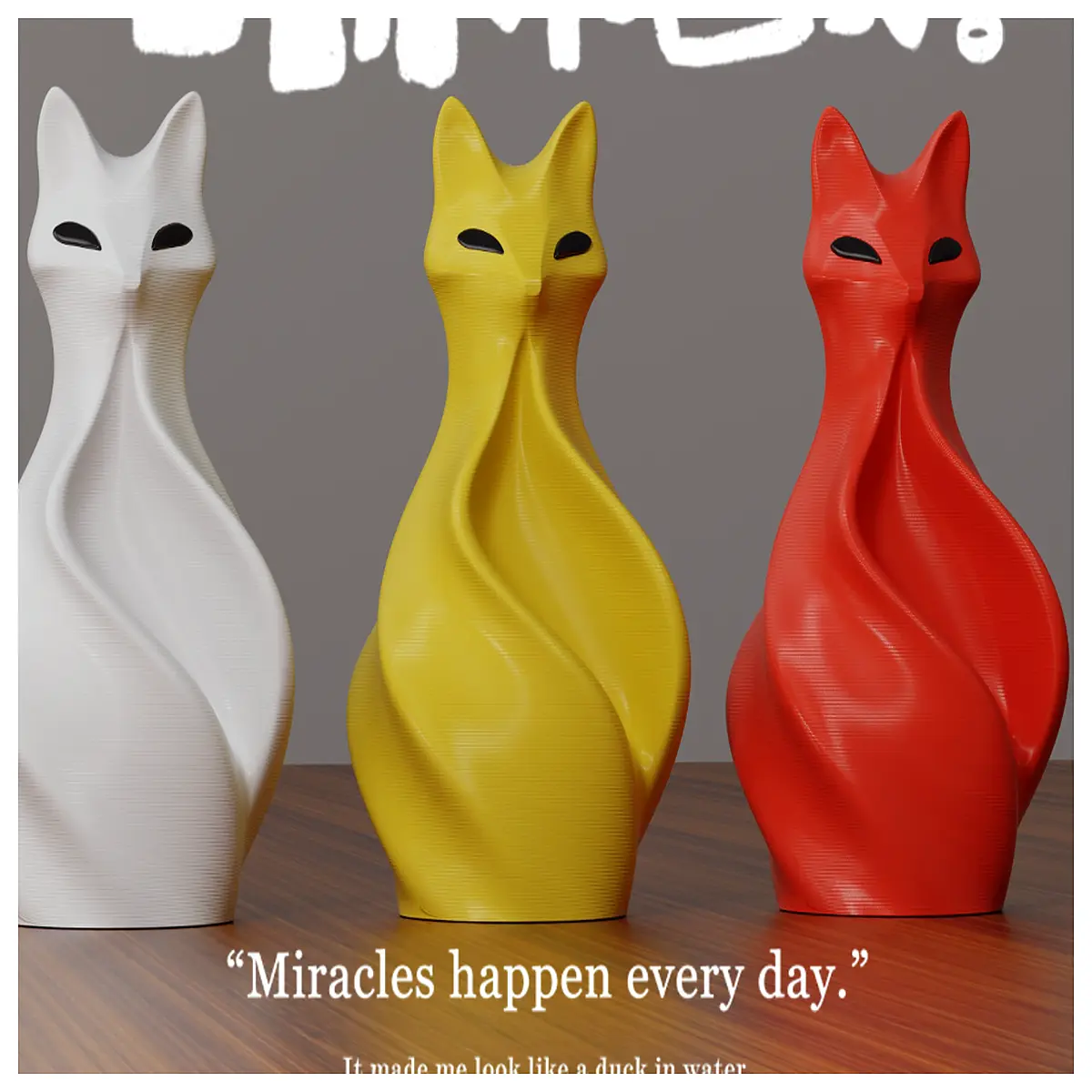 fox figurine parts no support required