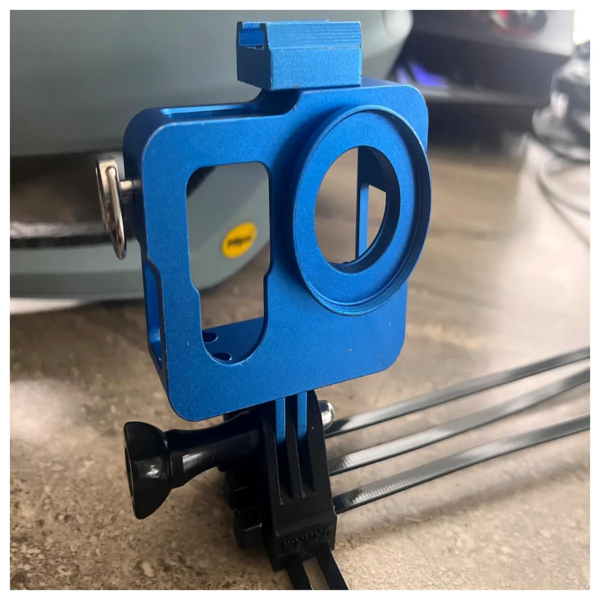 cable tie mount for action camera accessory strap holder