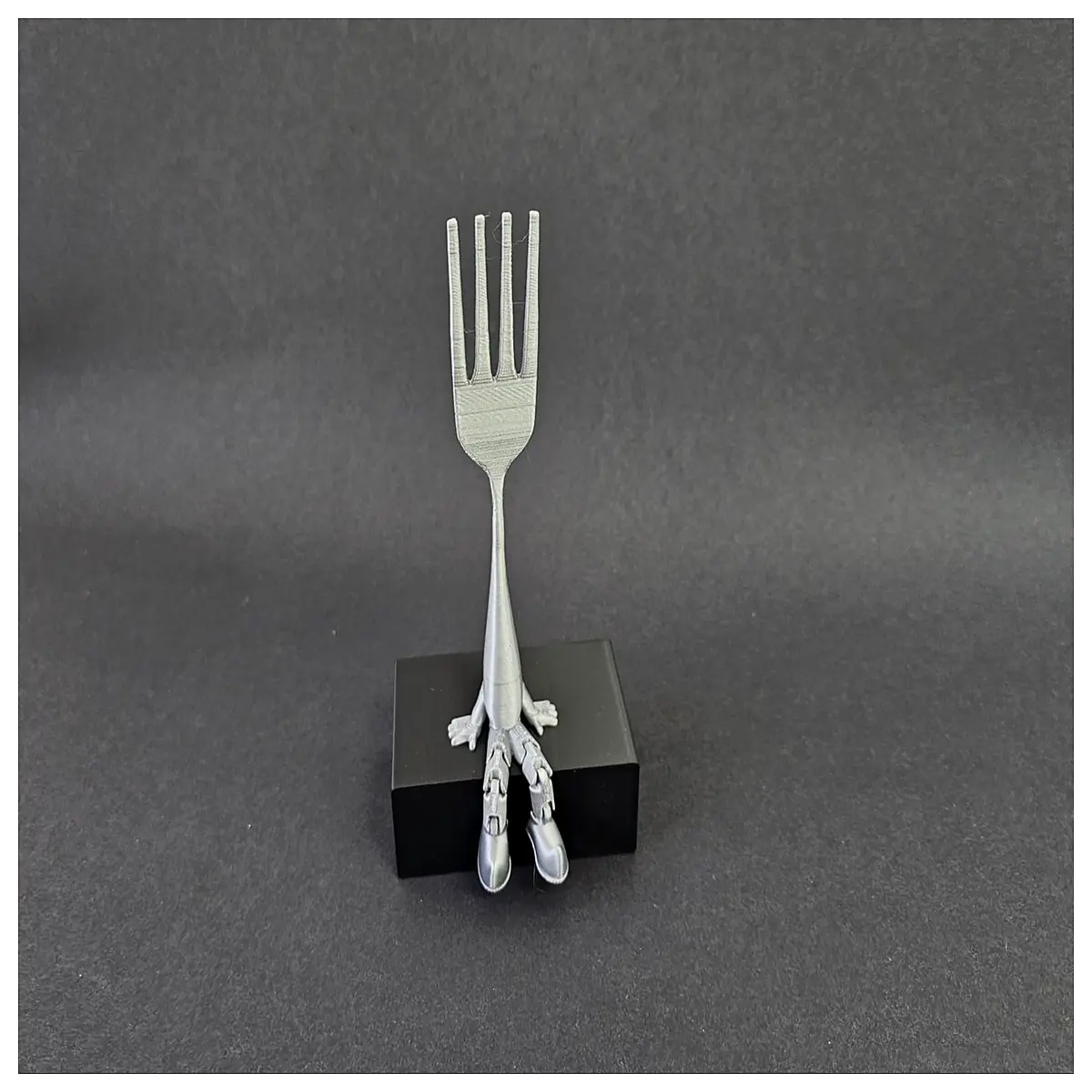 articulated flexible fork toy bendable cutlery character movable joint spoon and fork set for kids