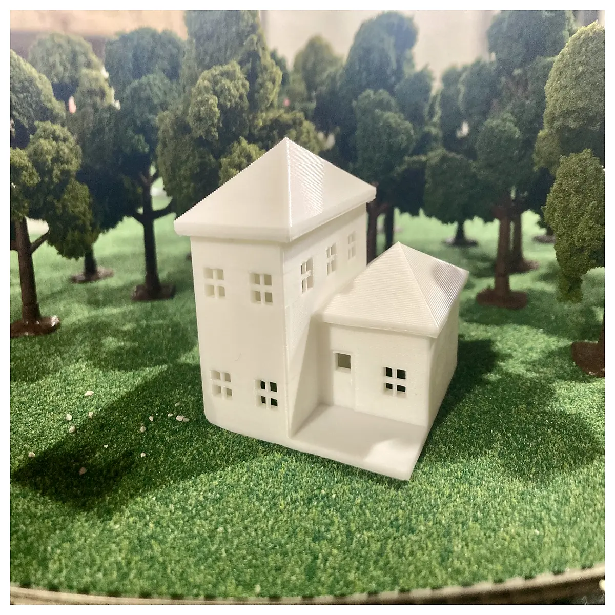 n scale railway building two story house n track compatible layout scenery