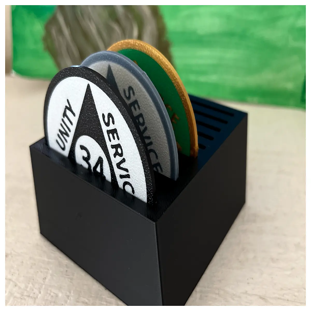 coin storage box for 60mm tokens large diameter metal disc organizer thick collectible case duty coin holder