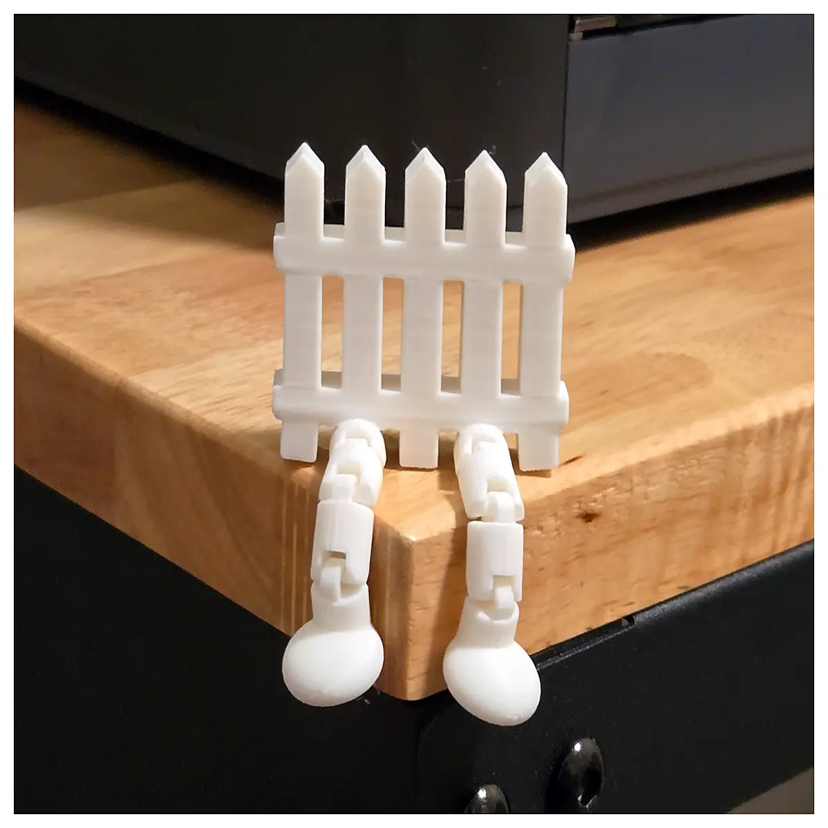 white picket fence with legs outdoor garden decor patio railing barrier