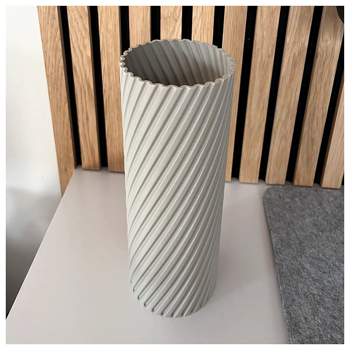 tall cylinder vase with jagged rim for dried flowers