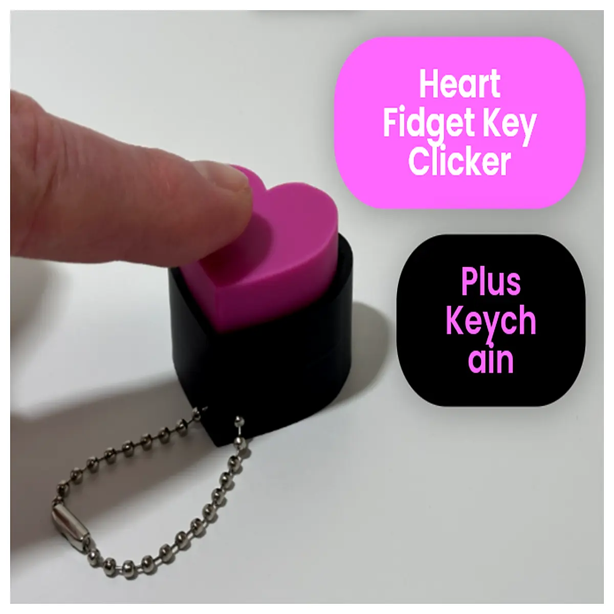 cute fidget keychain stress relief clicker toy for anxiety