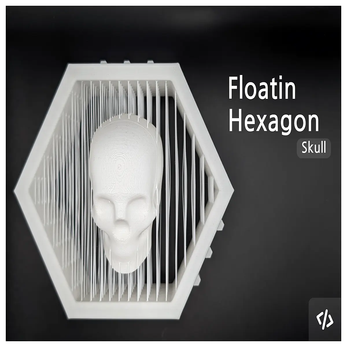 levitating skull hexagon magnetic floating decoration for gaming room desk aesthetic dark gothic party props