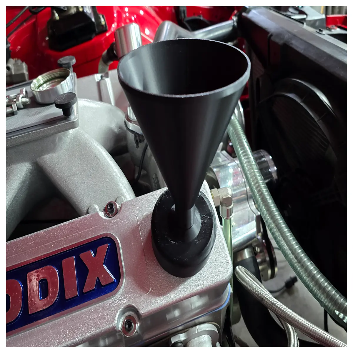 universal car engine oil funnel with filter mesh long neck anti spill pourer for quick lube change