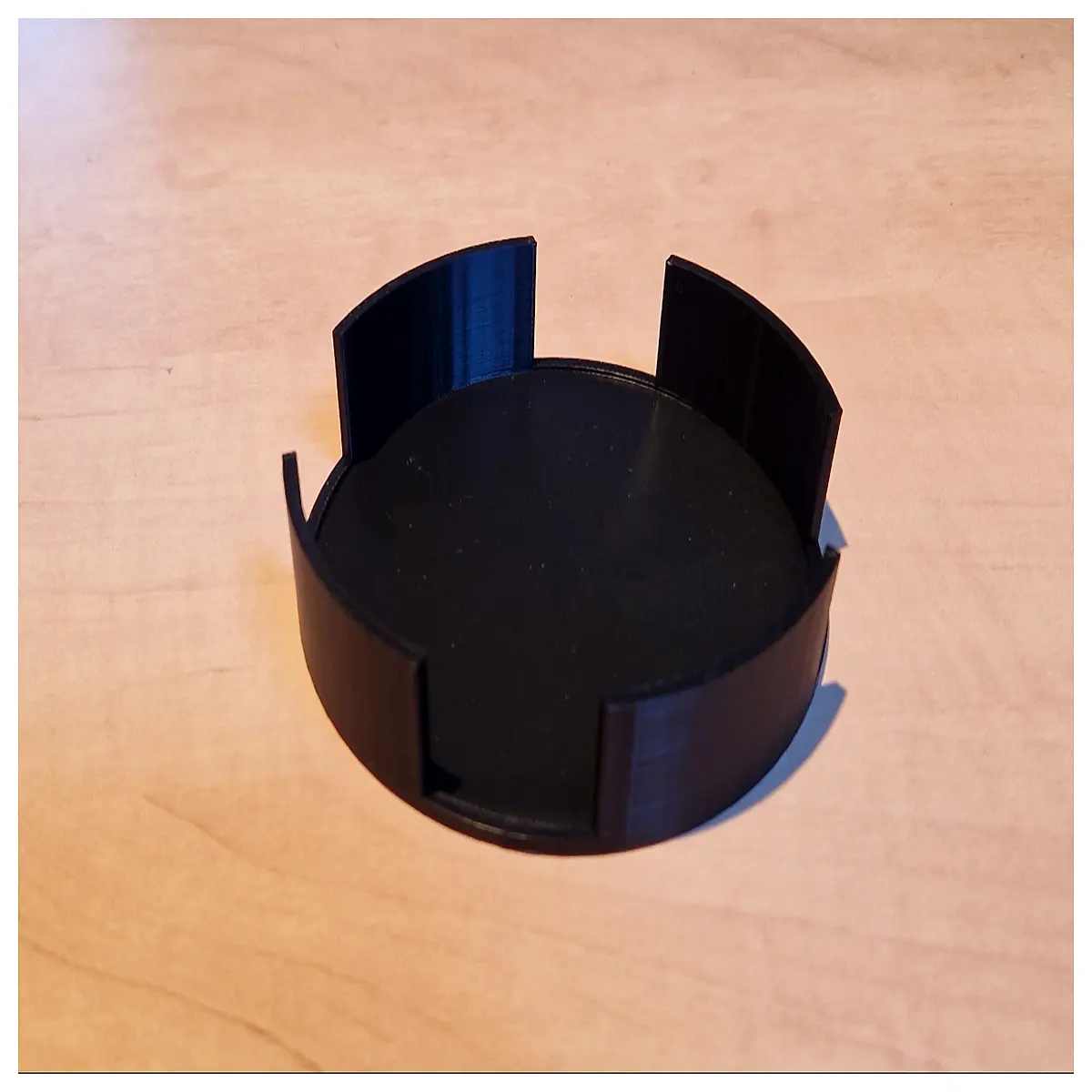 circular coaster organizer rack for table top storage round drink mat holder kitchen counter accessory box