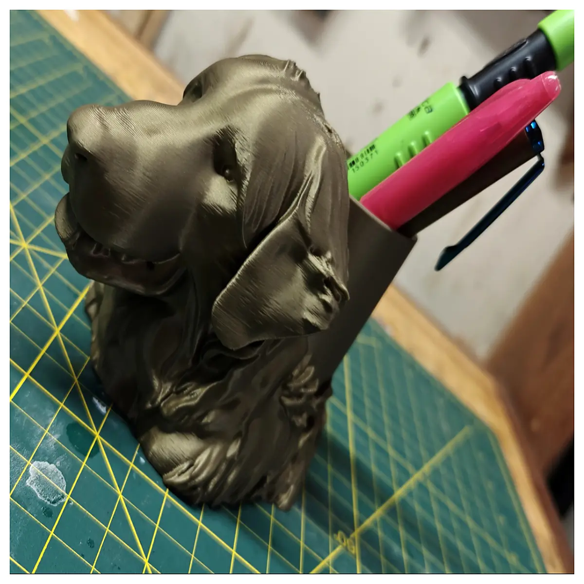 cute bernese mountain dog pencil holder desk organizer for home office stationery storage