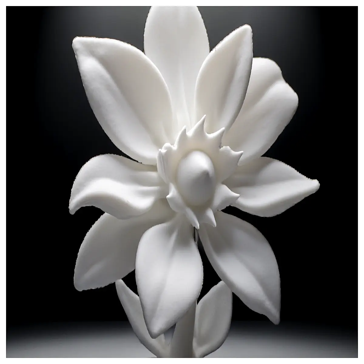floral sculpture decor elegant flower art piece for living room modern botanical statue gift