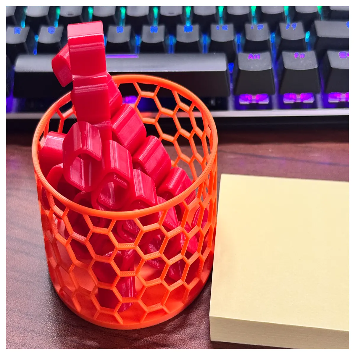 stackable honeycomb desk organizer modular storage bins for office supplies stationery desktop caddy