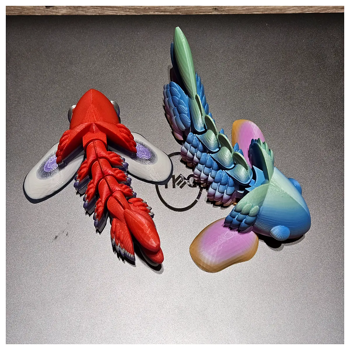 printed articulated mechanical fish moving jointed toy for kids stem science education project