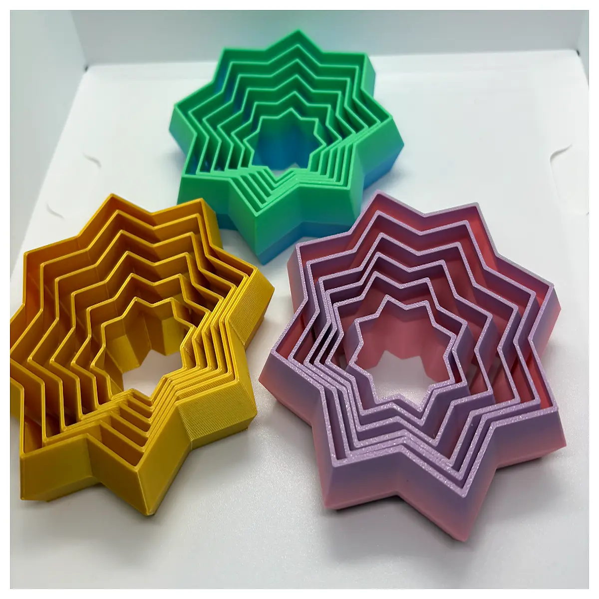 octagonal star radish tower snack crispy vegetable chips gluten crunchy treat