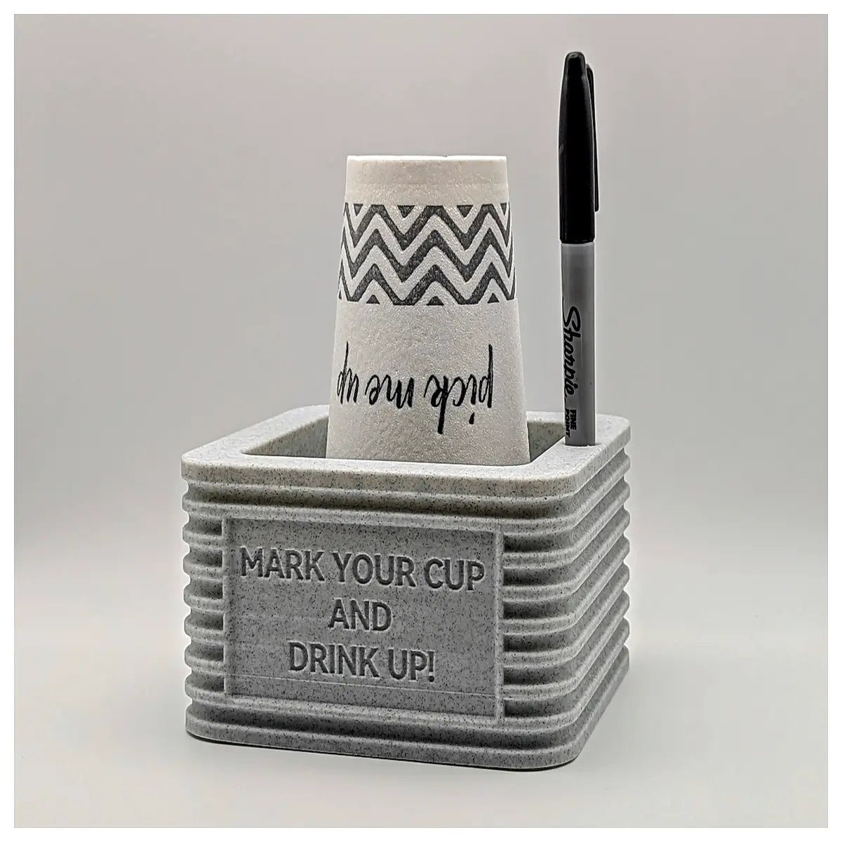 party cup organizer storage rack for plastic tumblers and glasses tableware holder