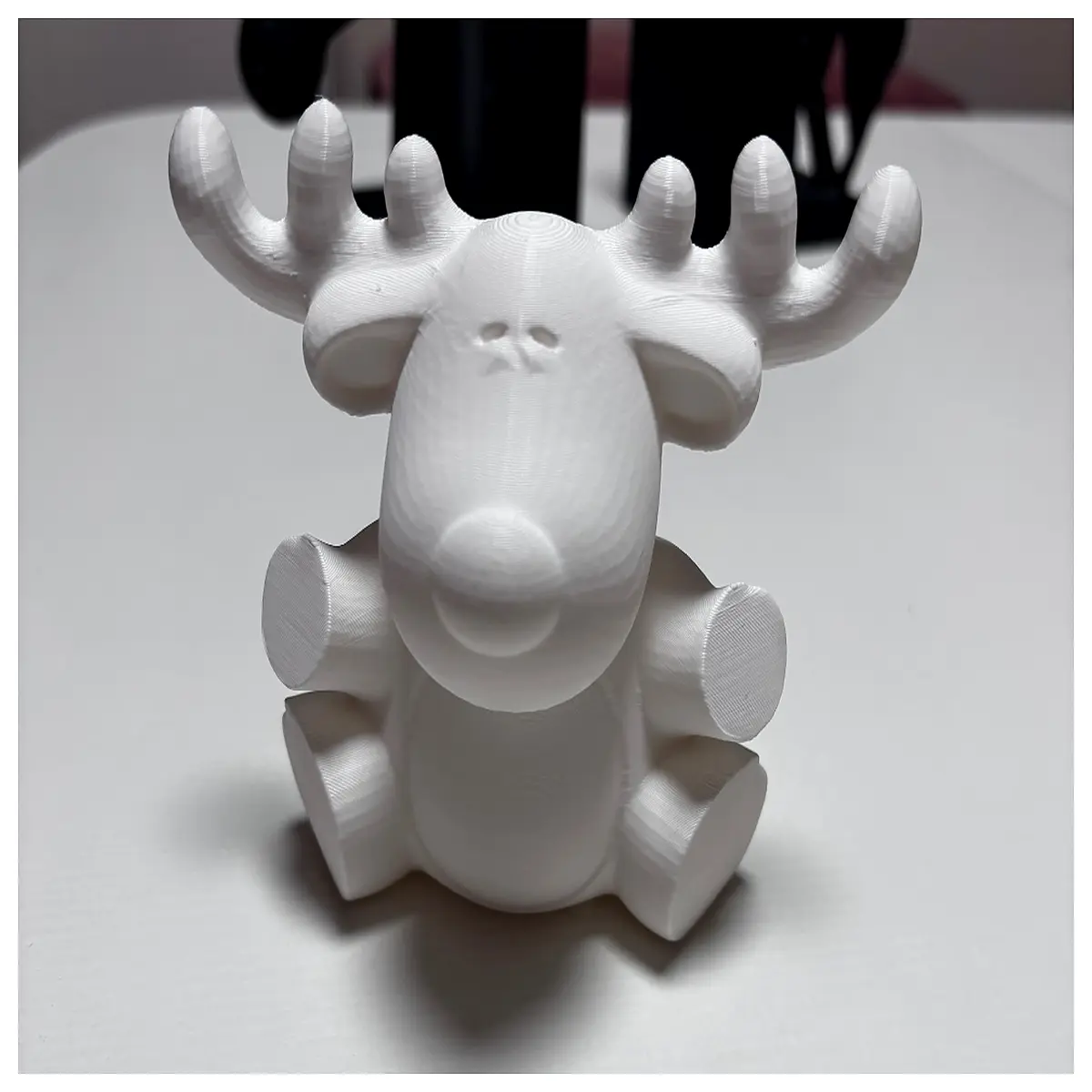 reindeer statue for home decor rustic woodland animal figurine christmas holiday gift idea