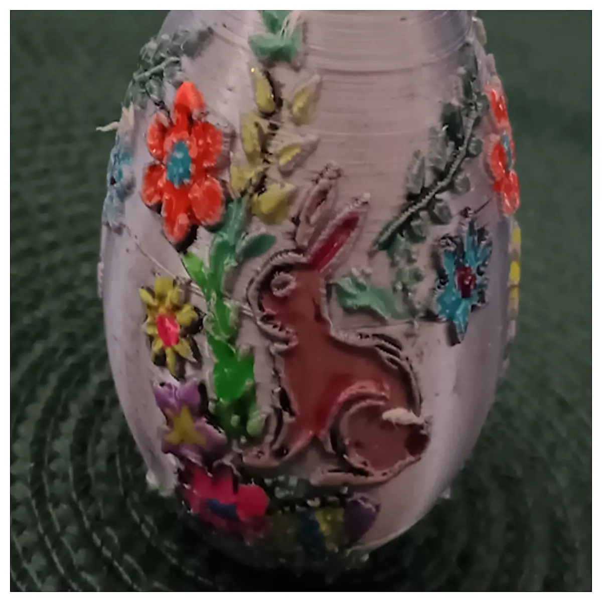 easter egg with embossed pattern decorative resin eggs for spring home decor textured holiday table centerpieces