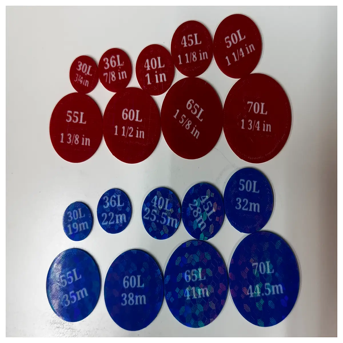 20l to 70l button size converter metric gauge chart