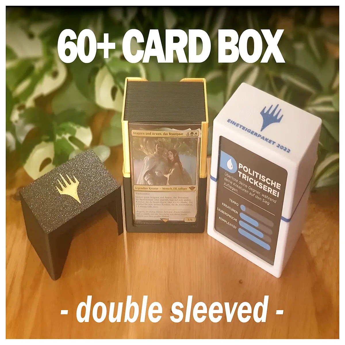 mtg card storage box 60 sleeved decks double layer binder organizer for the gathering trading cards