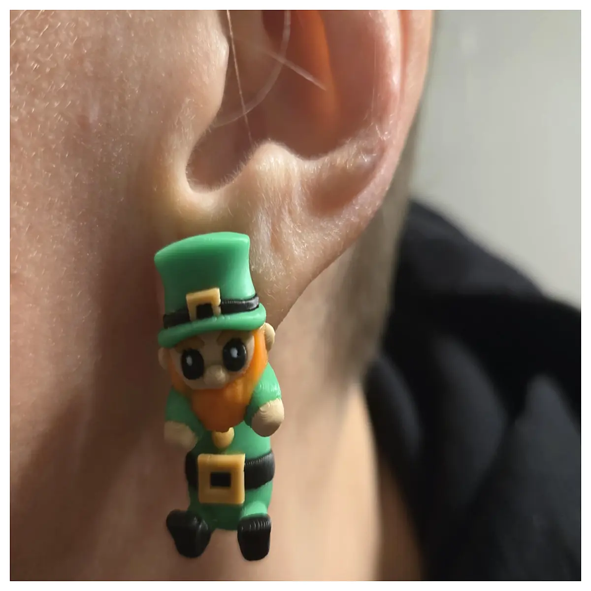st patrick s day leprechaun earrings for women green shamrock charm dangle jewelry party accessories