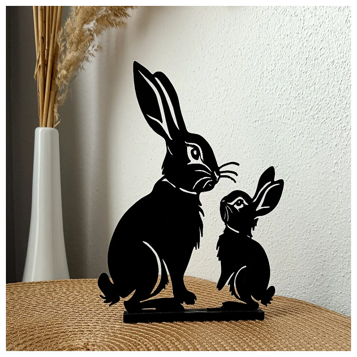 standing rabbit figurines for garden decor cute ceramic bunny statues for home shelf outdoor animal ornaments