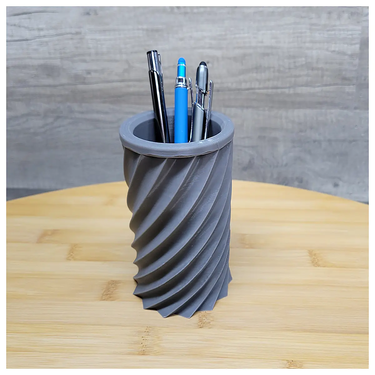 desk pencil holder organizer for office supplies wooden or metal pen cup storage