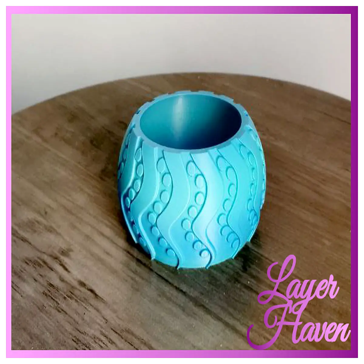 ocean wave glass vase centerpiece for dining table home decor bowl with sea foam texture beach house aesthetic accent piece