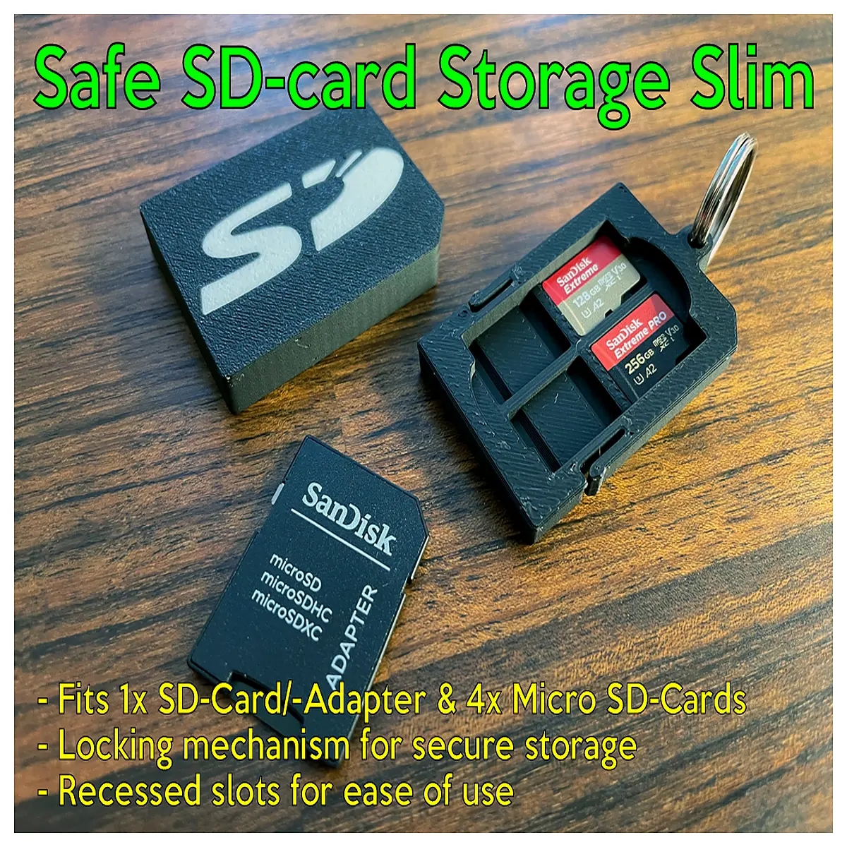 sd card holder case protective box organizer storage for adapter travel compact slim waterproof