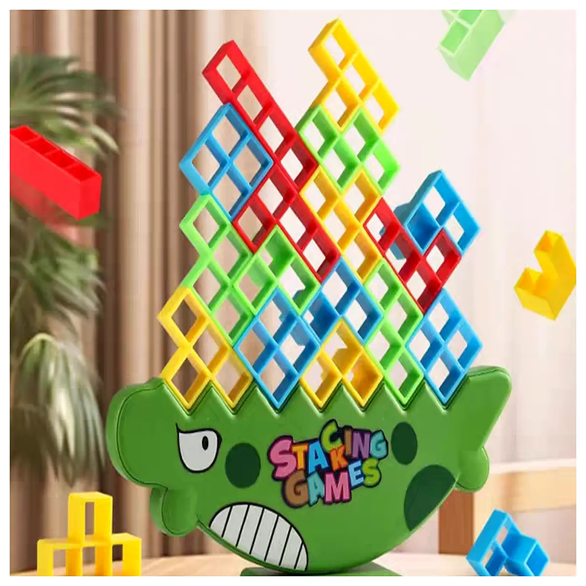 wooden stacking blocks wobbly tower game family party strategy toy for kids adults