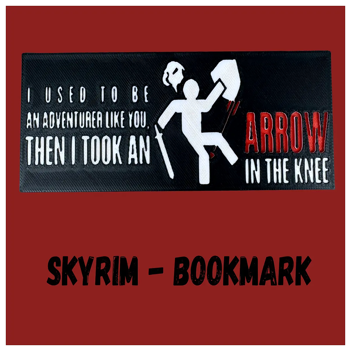 meme arrow in knee bookmark fantasy gaming fans