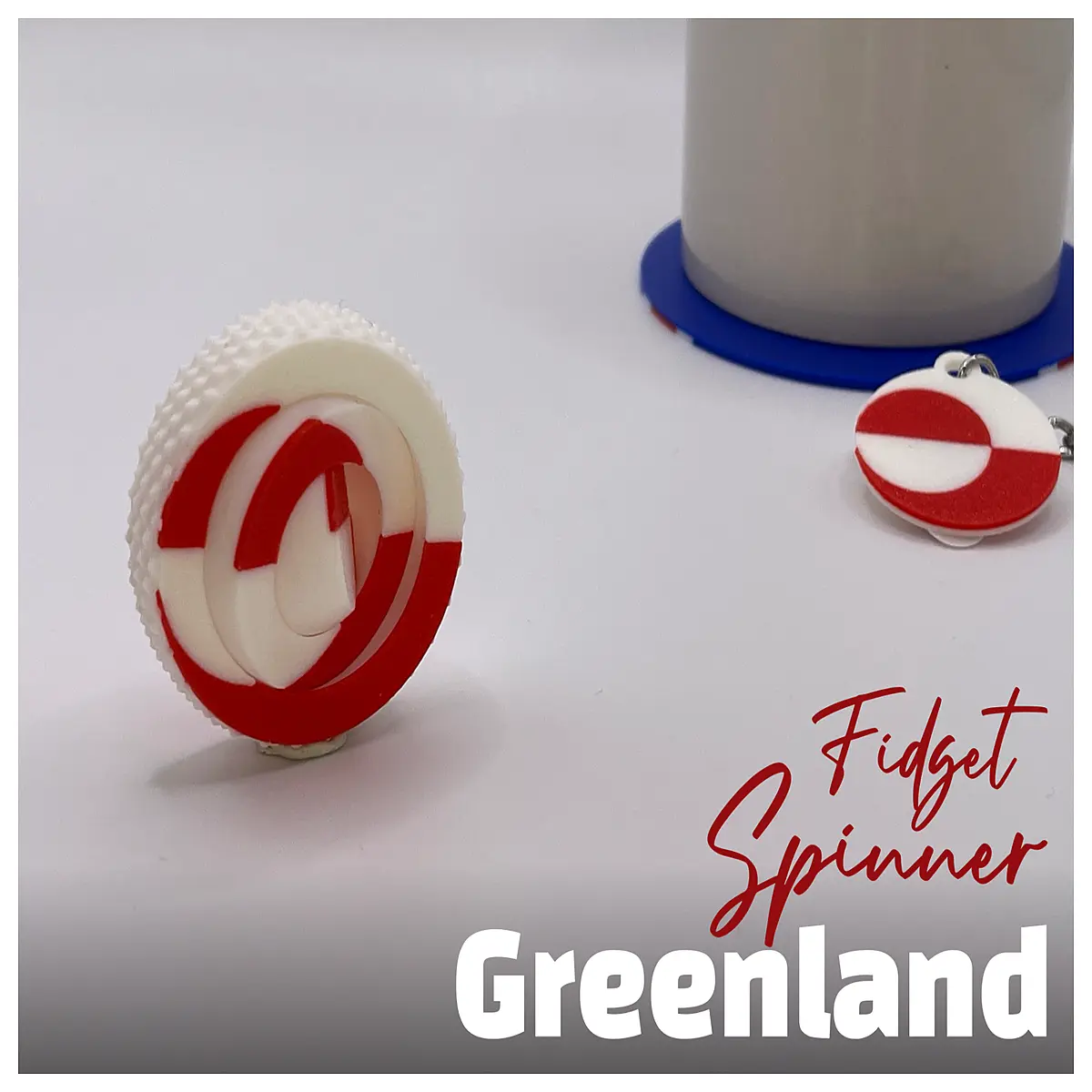 greenland flag fidget spinner toy for stress relief anxiety reduction desk accessory