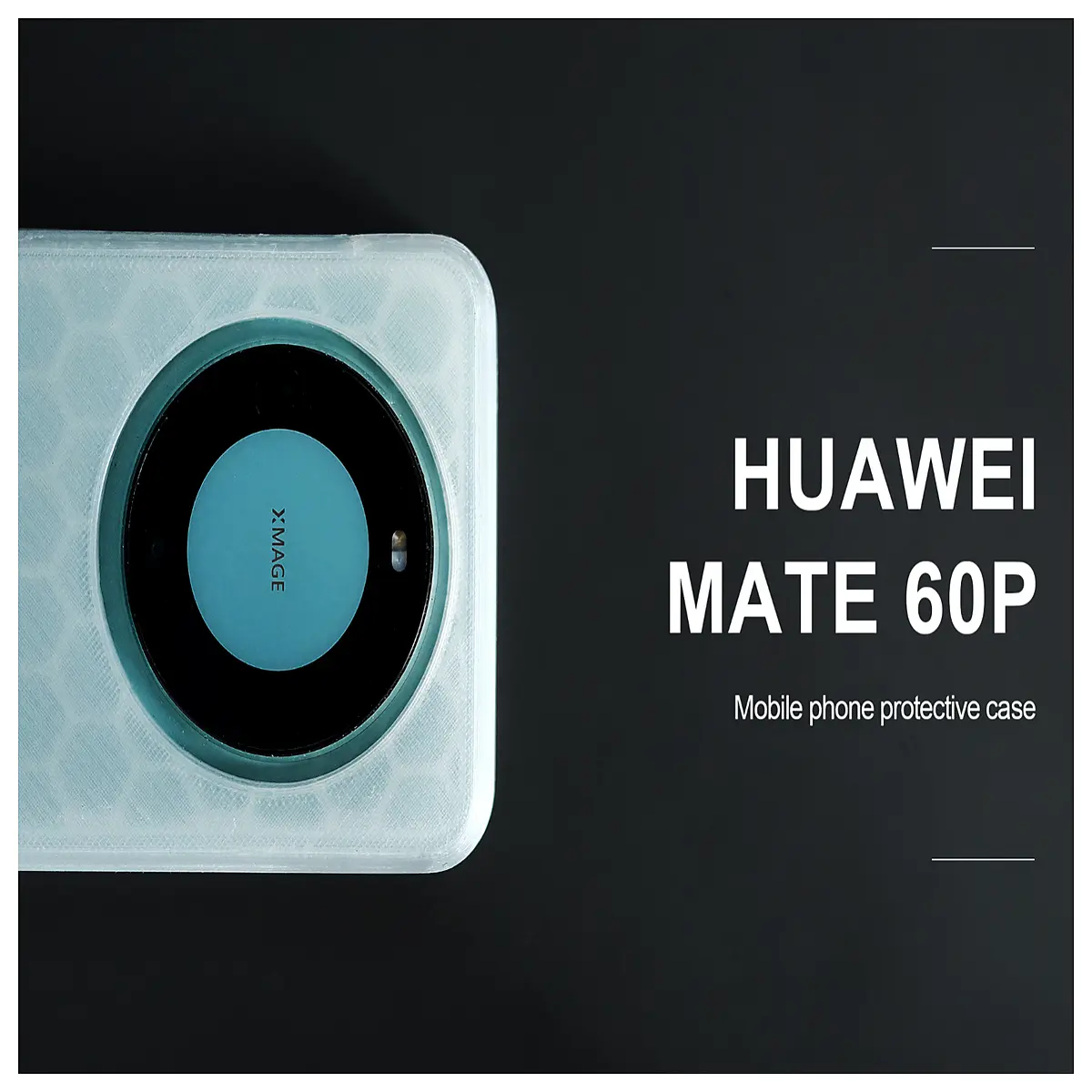 mate60 pro case transparent honeycomb clear slim protective cover