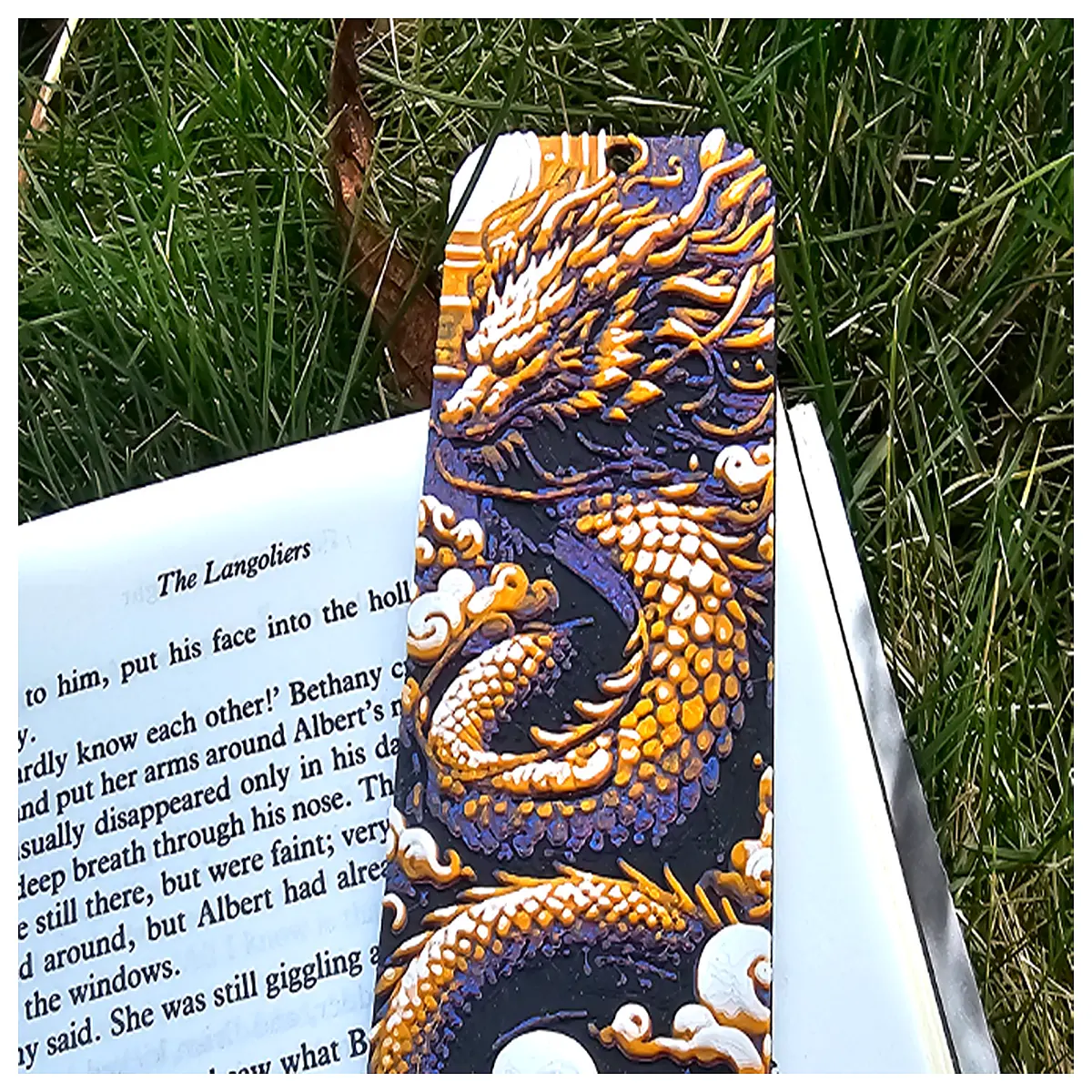 purple dragon bookmark for reading fantasy book lover gift metallic metal page marker aesthetic stationery for novels
