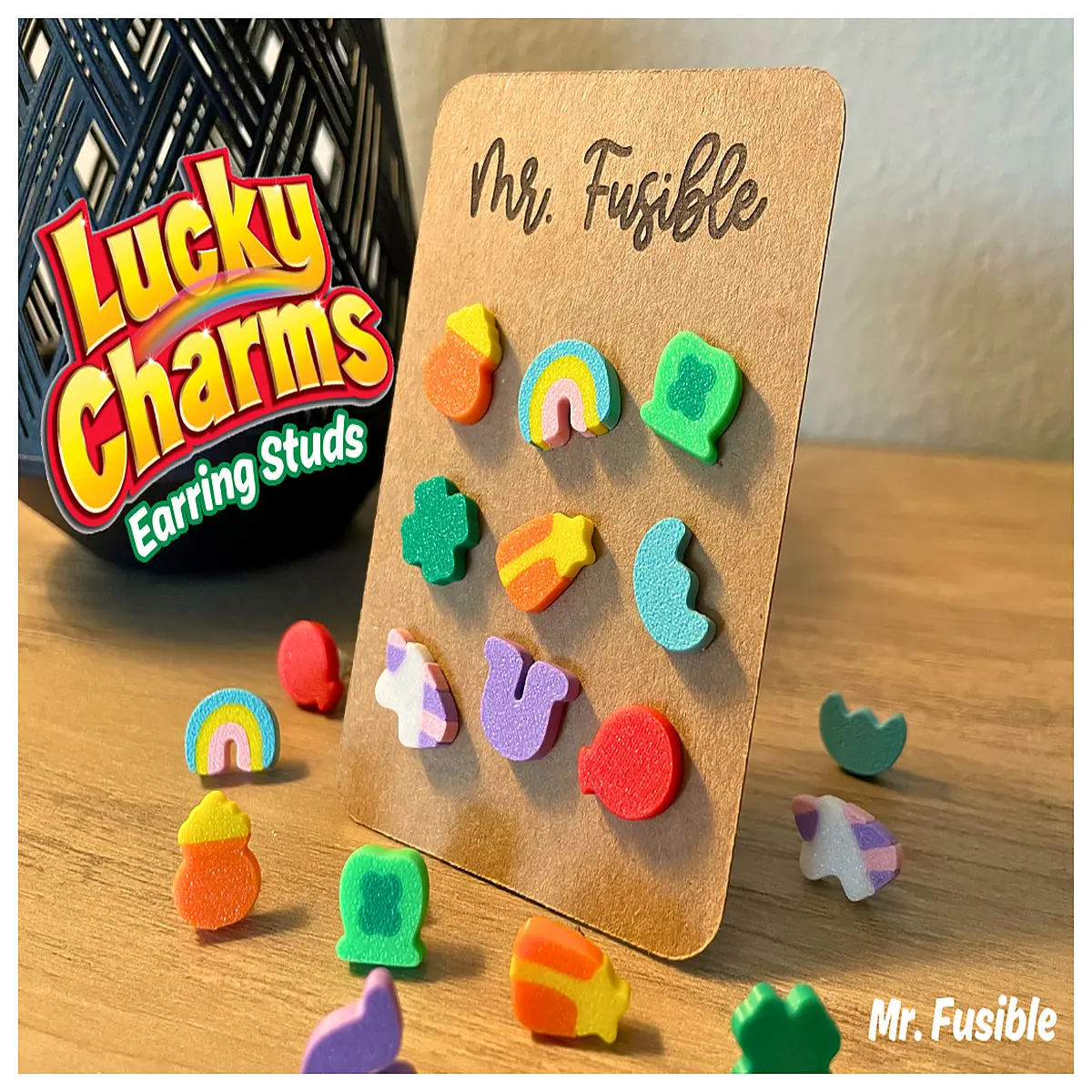st patricks day lucky charm marshmallow earrings shamrock jewelry green festive accessories