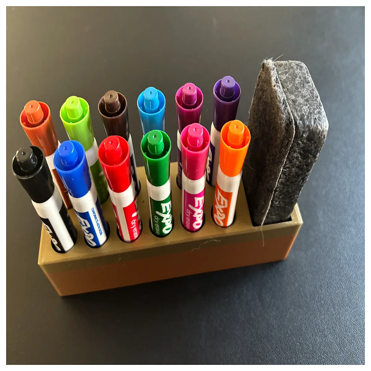 expo dry erase marker holder with eraser storage desk organizer for teachers classroom supplies