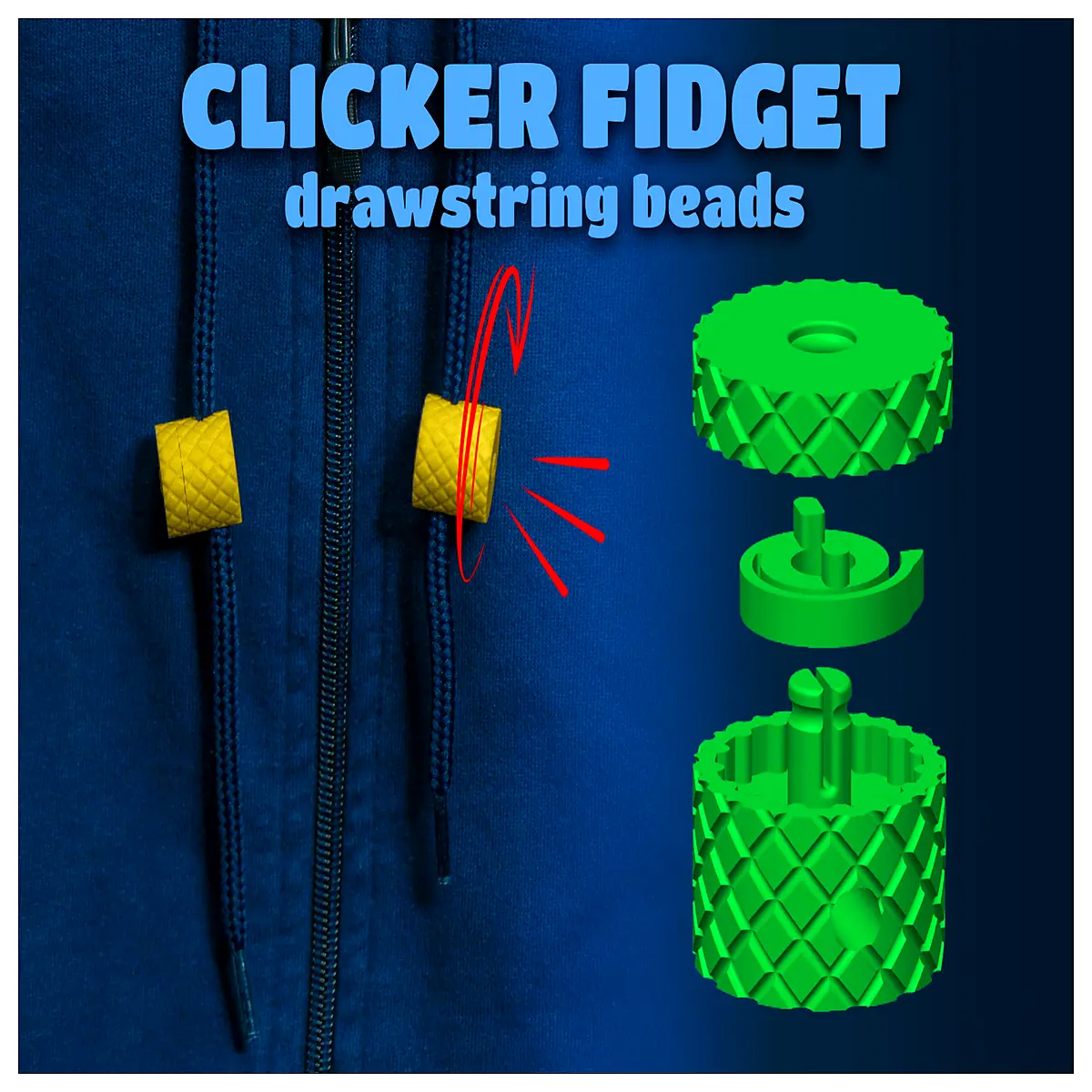 fidget rope with beads for anxiety relief tactile sensory toy for and calm
