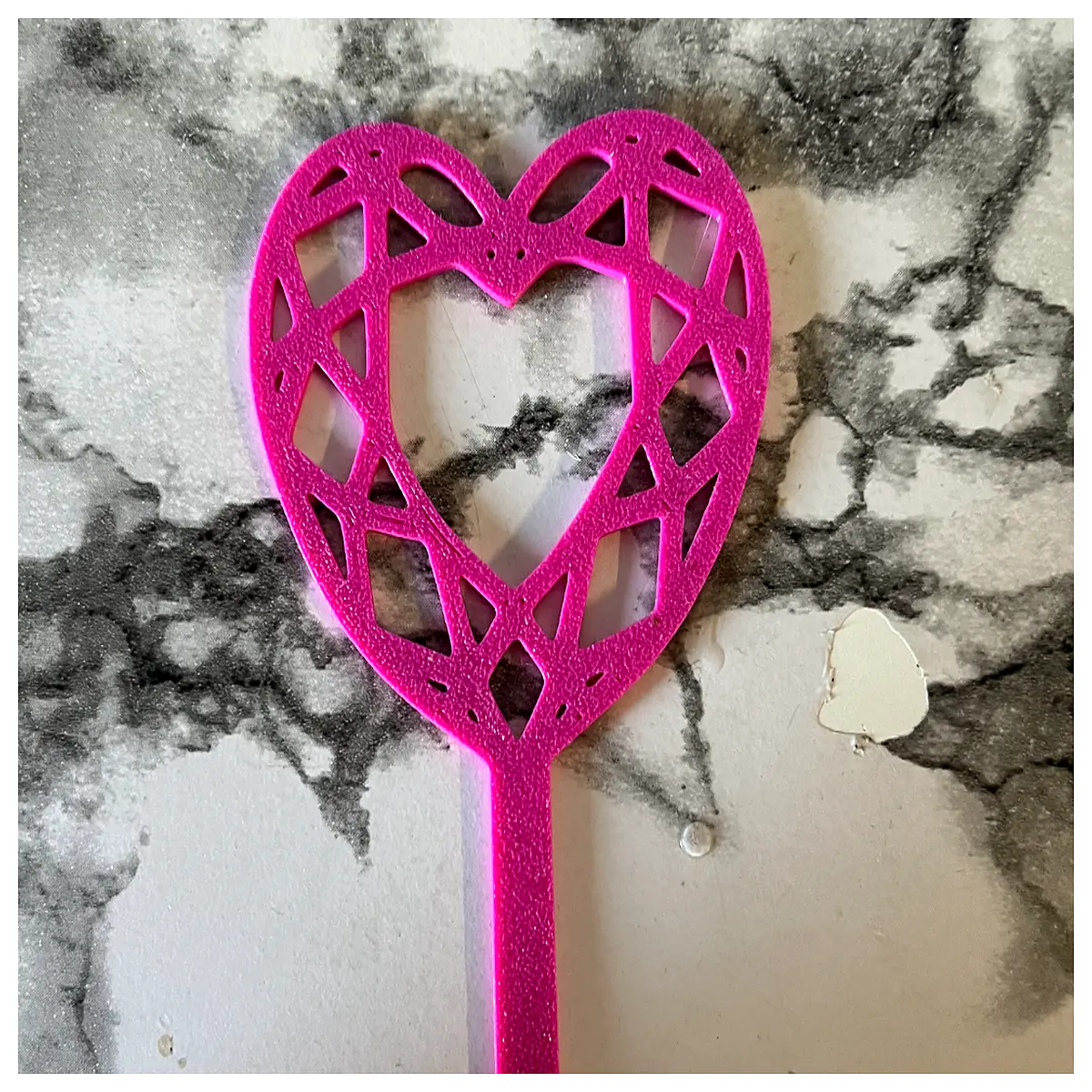 shaped cake toppers for birthday wedding edible sugar paste hearts red rose gold foil decorations romantic party supplies