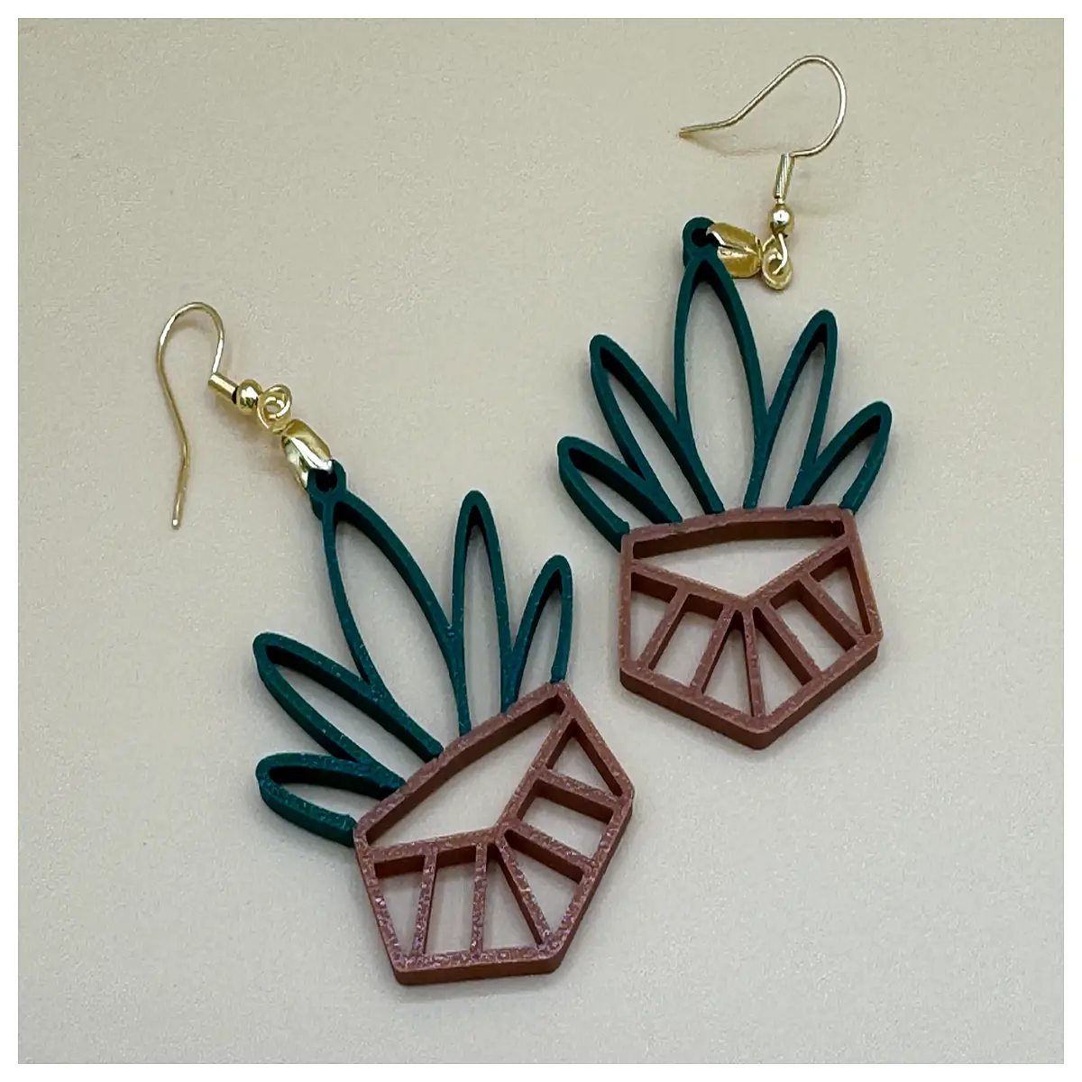 greenery jewelry botanical earrings nature lover gifts plant leaf dangle