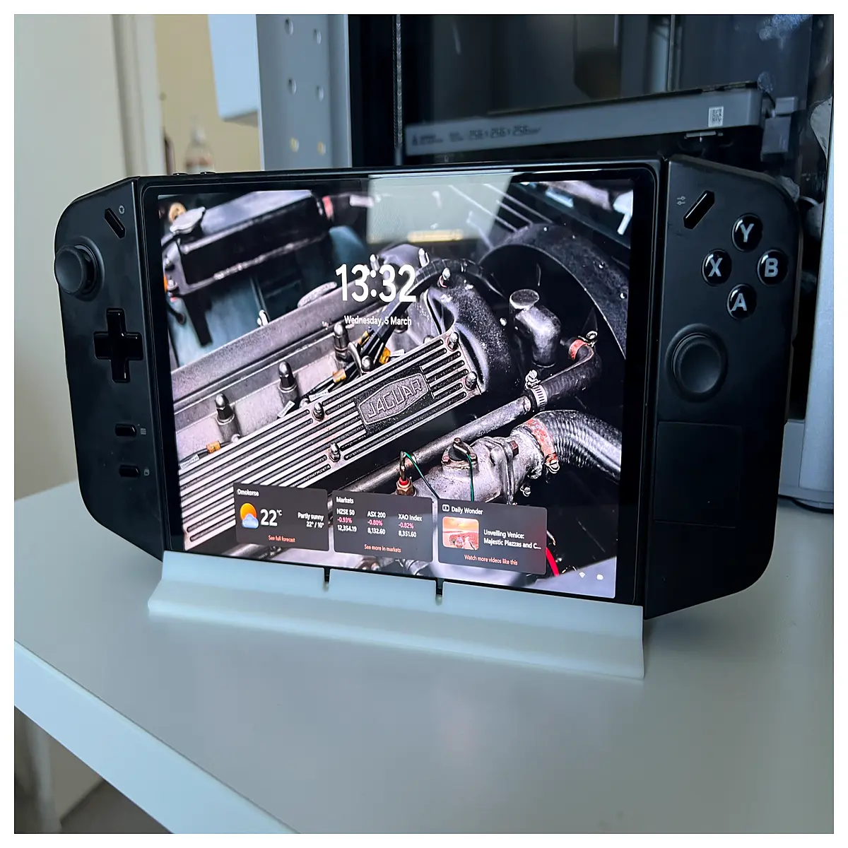 legion go v2 mount holder adjustable ergonomic grip accessory for handheld gaming console portable support