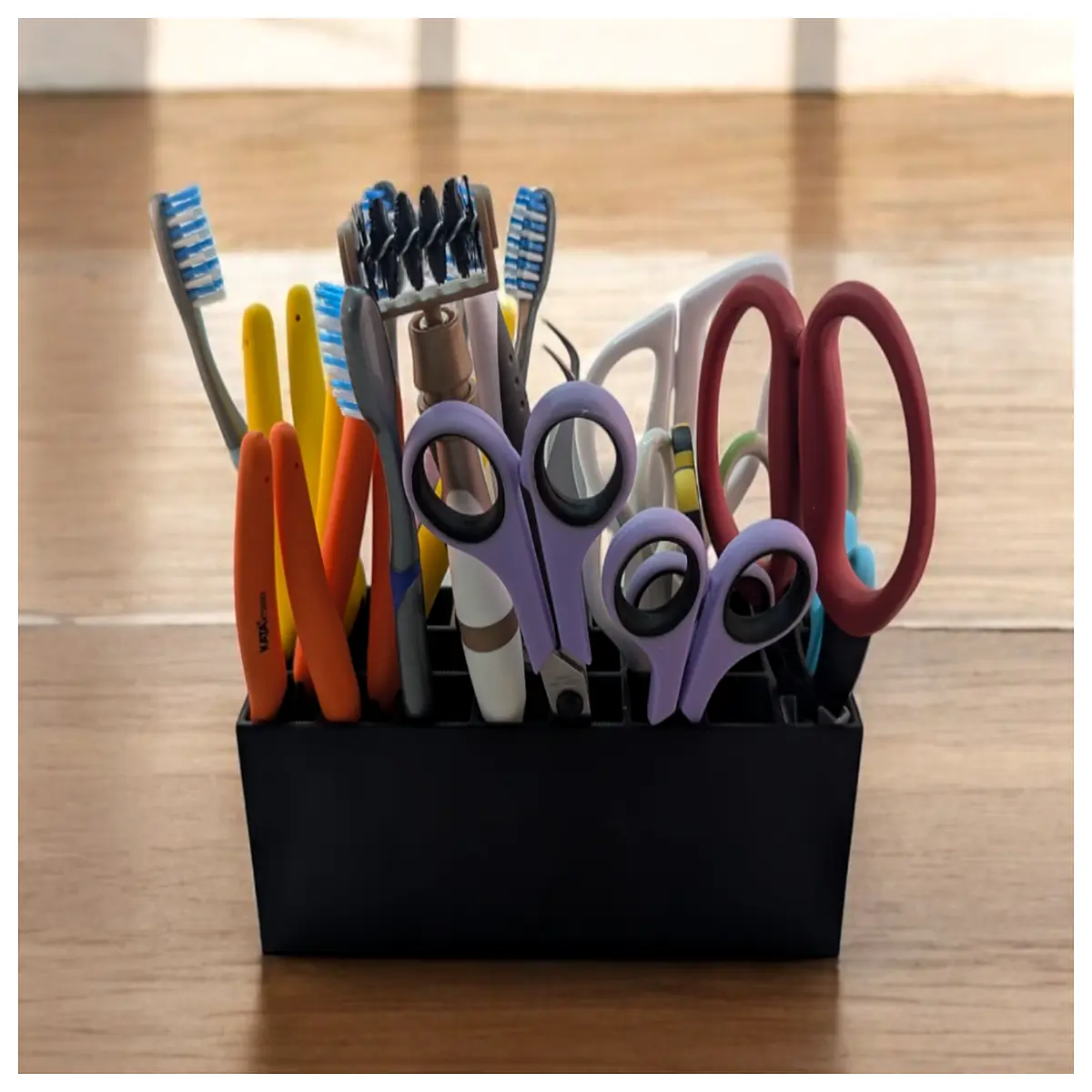 pastel aesthetic craft supply organizer multi compartment desk storage box for pens scissors glue tools