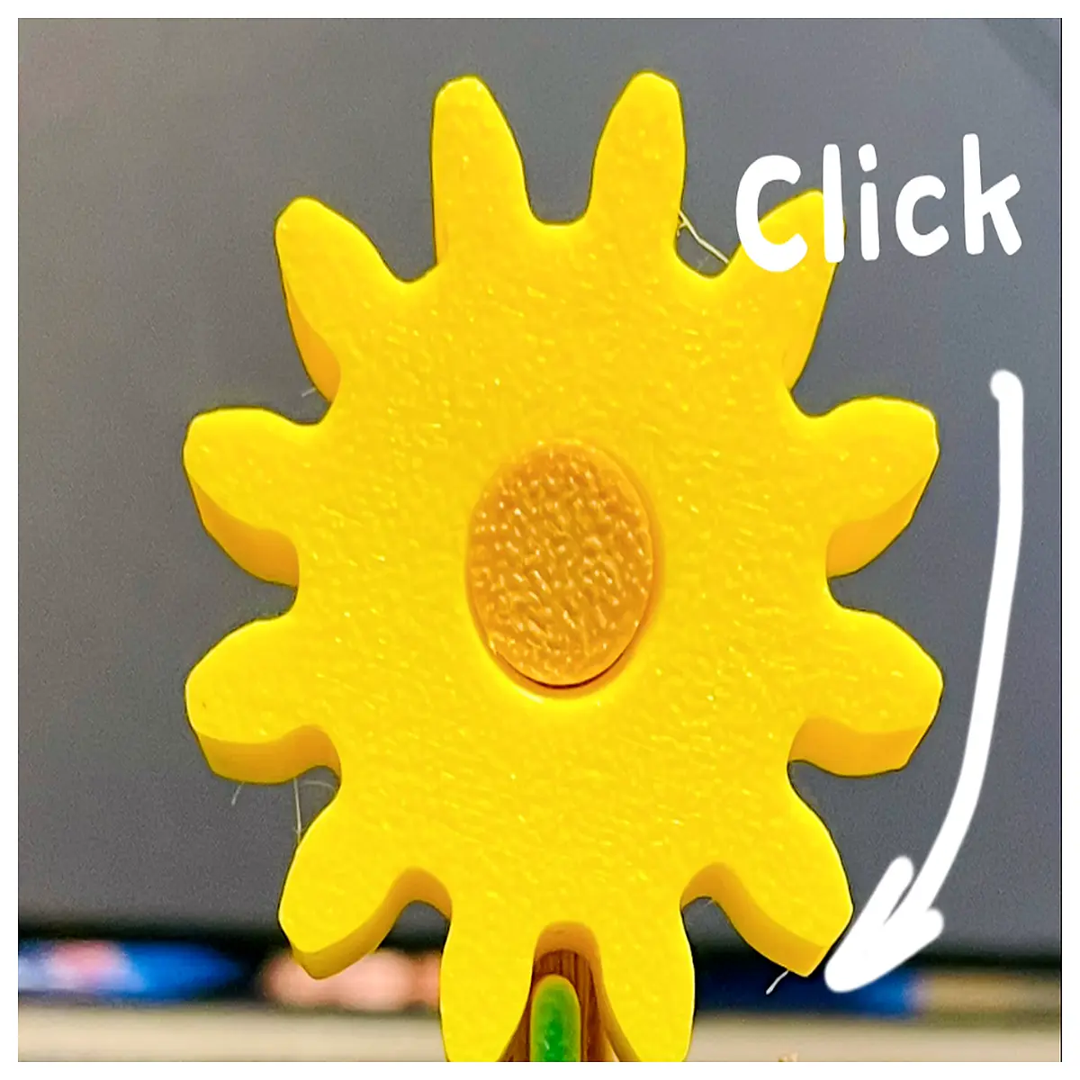 cute flower shaped fidget clicker toy for anxiety relief sensory clicking device with satisfying snap sound