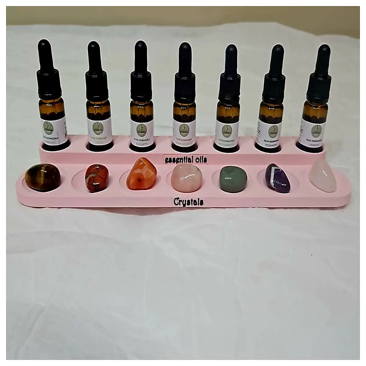 essential oil diffuser with crystal holder for aromatherapy home decor