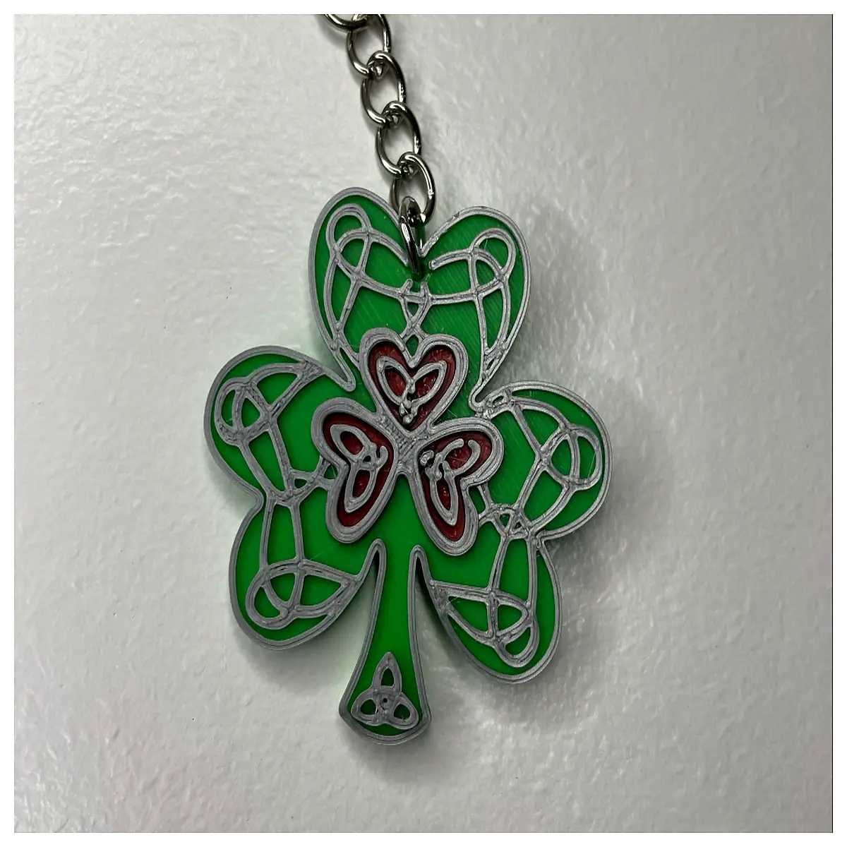 irish shamrock keychain knot charm lucky her boyfriend
