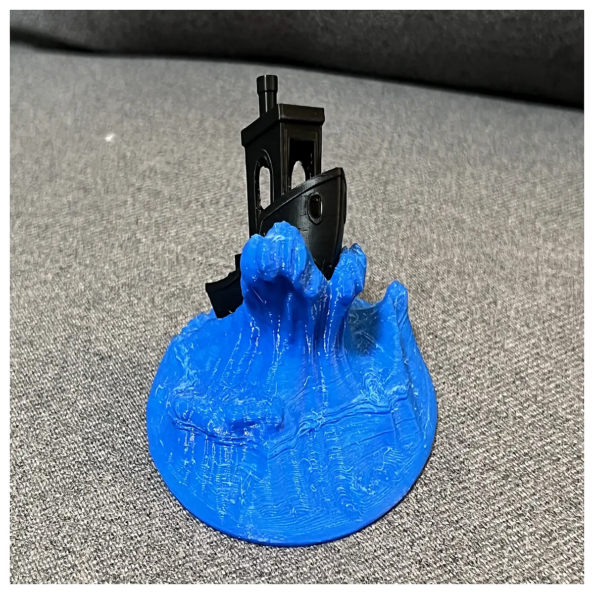 benchy wave holder mount for printer filament spool organizer desktop storage